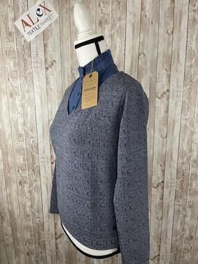 Bonobo Sweater Womens XS Blue Shirt Stitched Pullover Long Sleeve N128